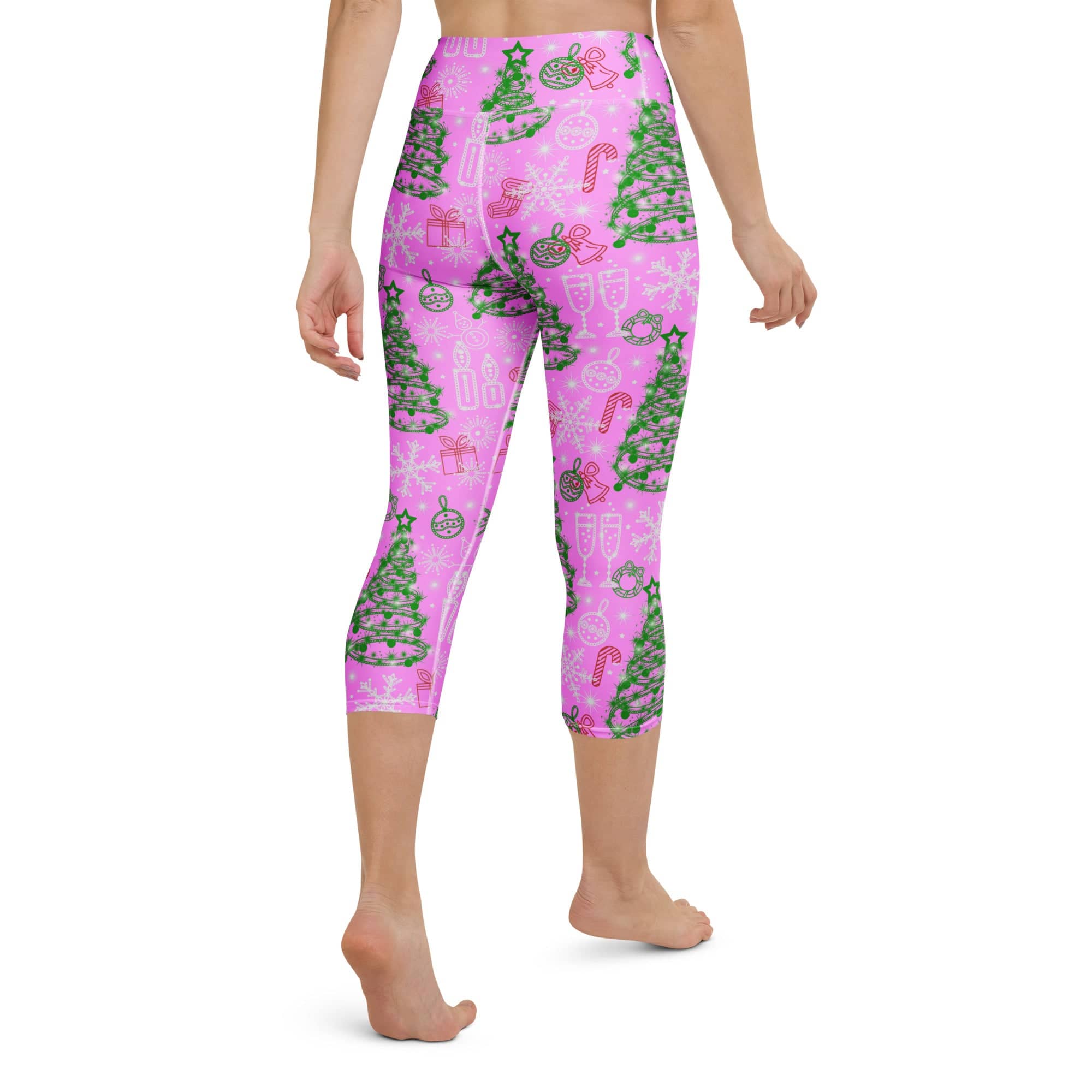 Pink Tinsel Dreams Yoga Capris