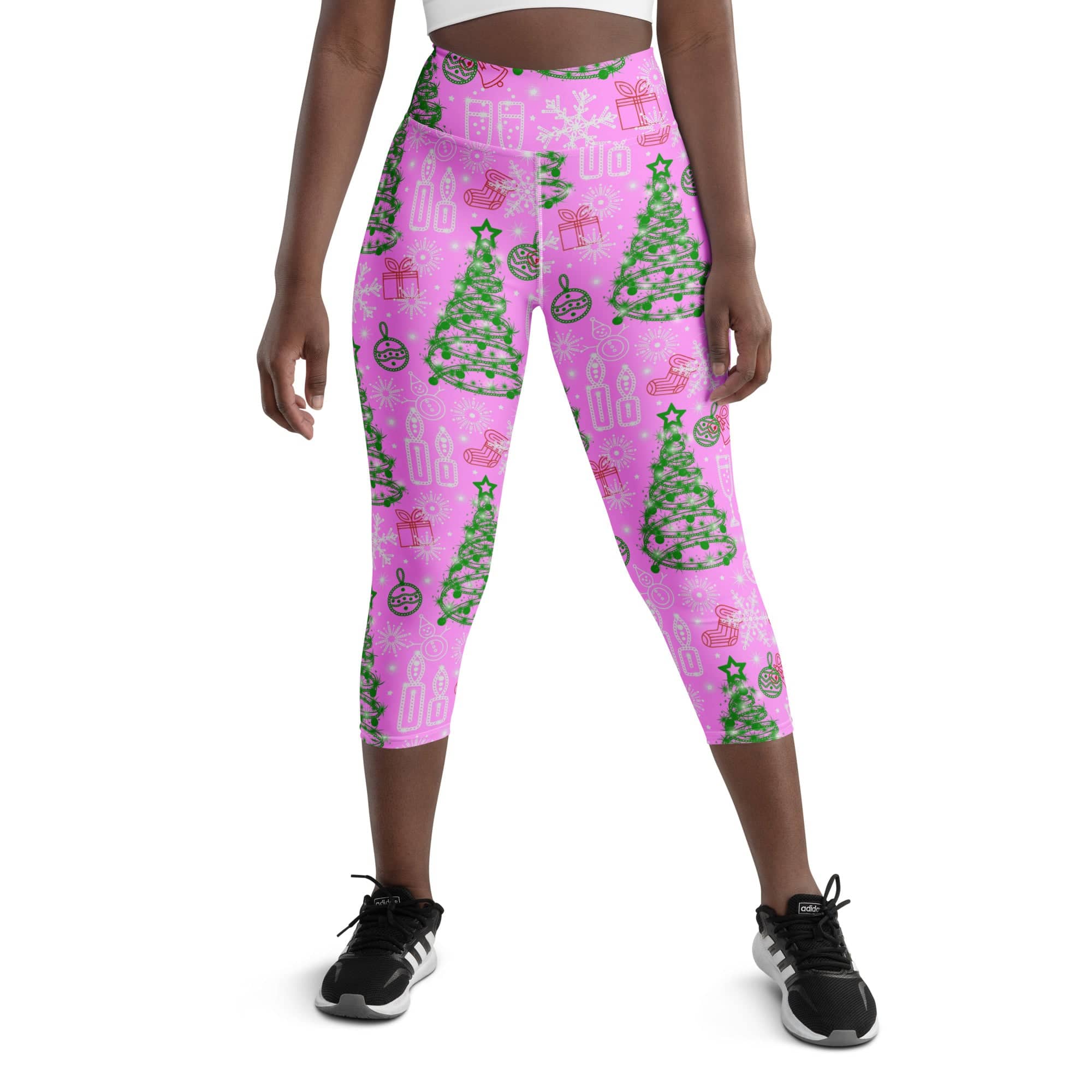 Pink Tinsel Dreams Yoga Capris