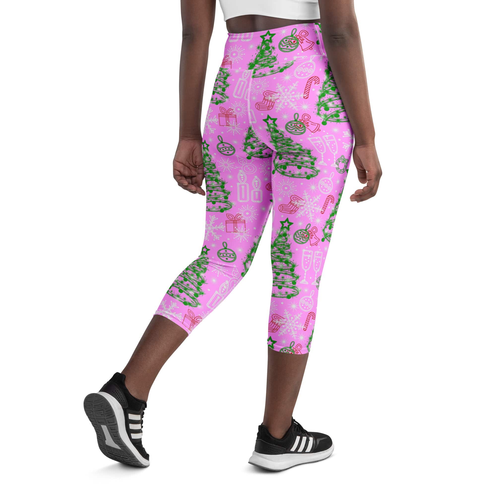 Pink Tinsel Dreams Yoga Capris