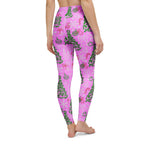 Pink Tinsel Dreams Yoga Leggings