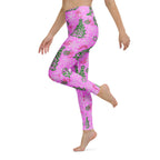 Pink Tinsel Dreams Yoga Leggings