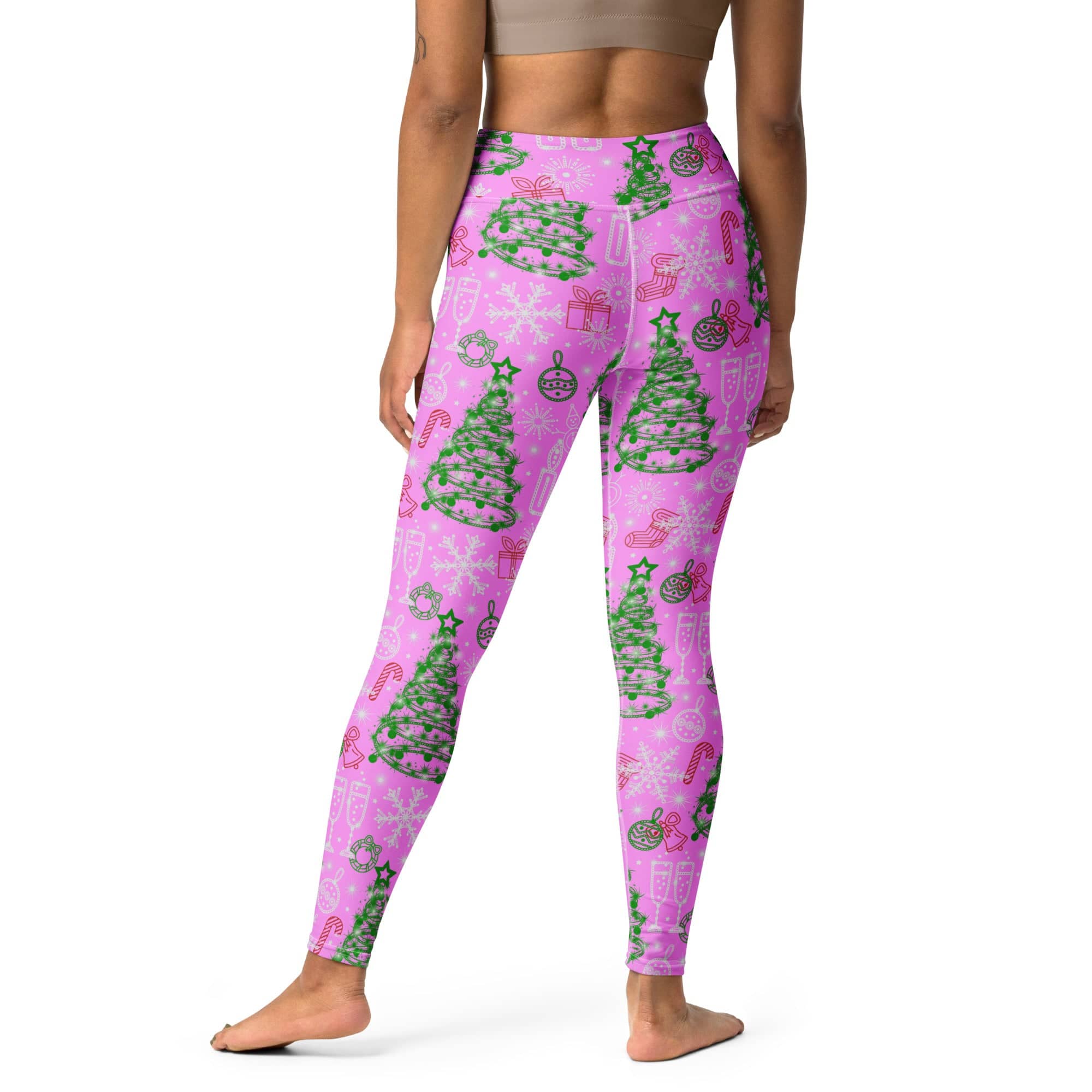 Pink Tinsel Dreams Yoga Leggings