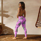 Pink Tinsel Dreams Yoga Leggings