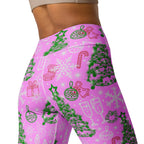 Pink Tinsel Dreams Yoga Leggings
