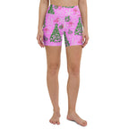 Pink Tinsel Dreams Yoga Shorts