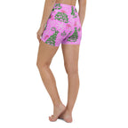 Pink Tinsel Dreams Yoga Shorts