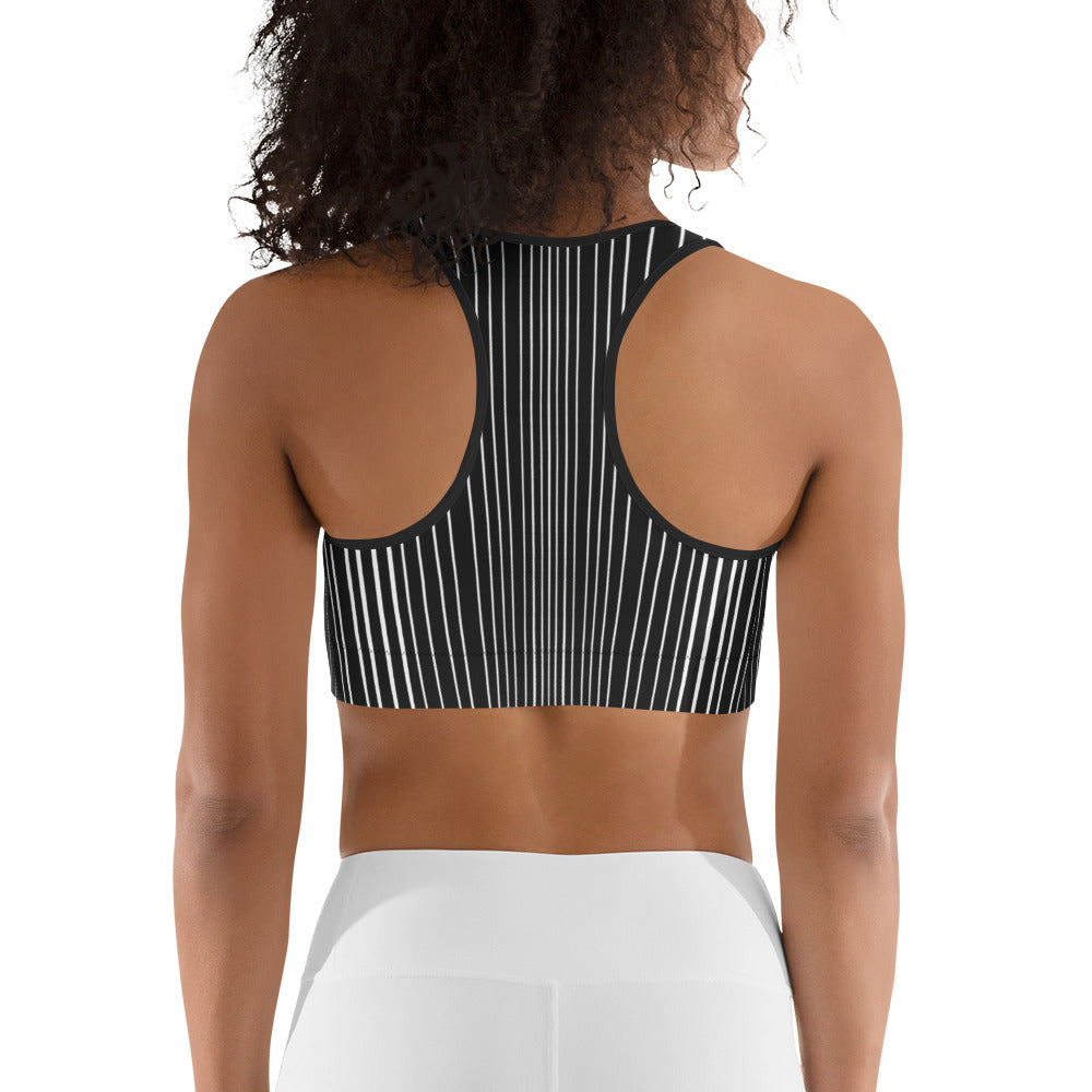 Pinstripe Illusion Sports Bra