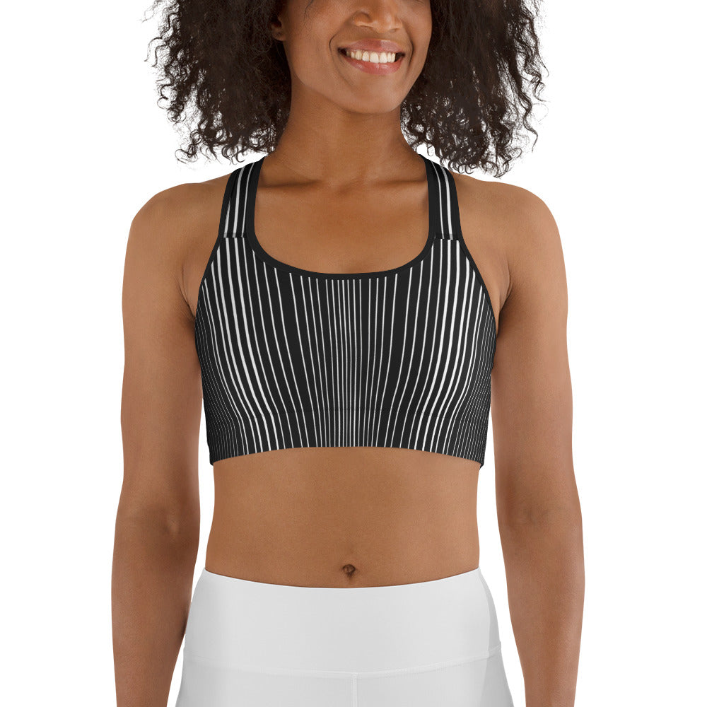 Pinstripe Illusion Sports Bra