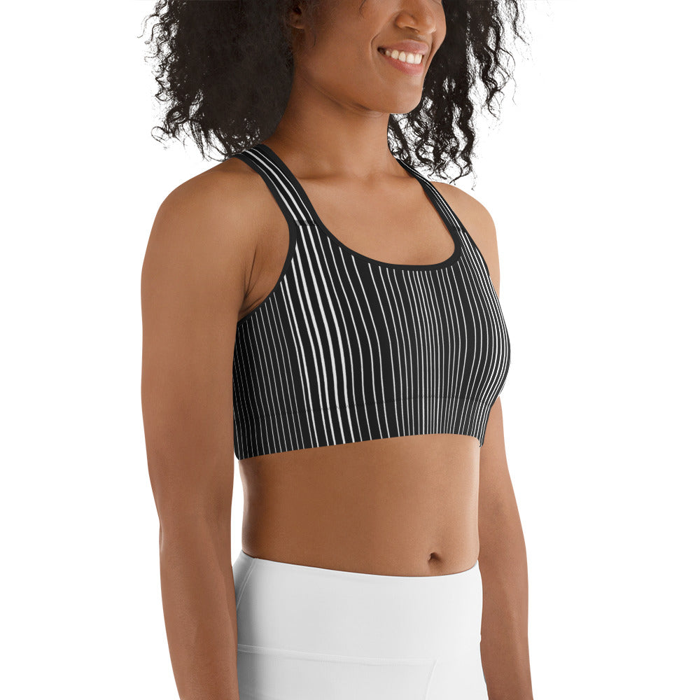Pinstripe Illusion Sports Bra