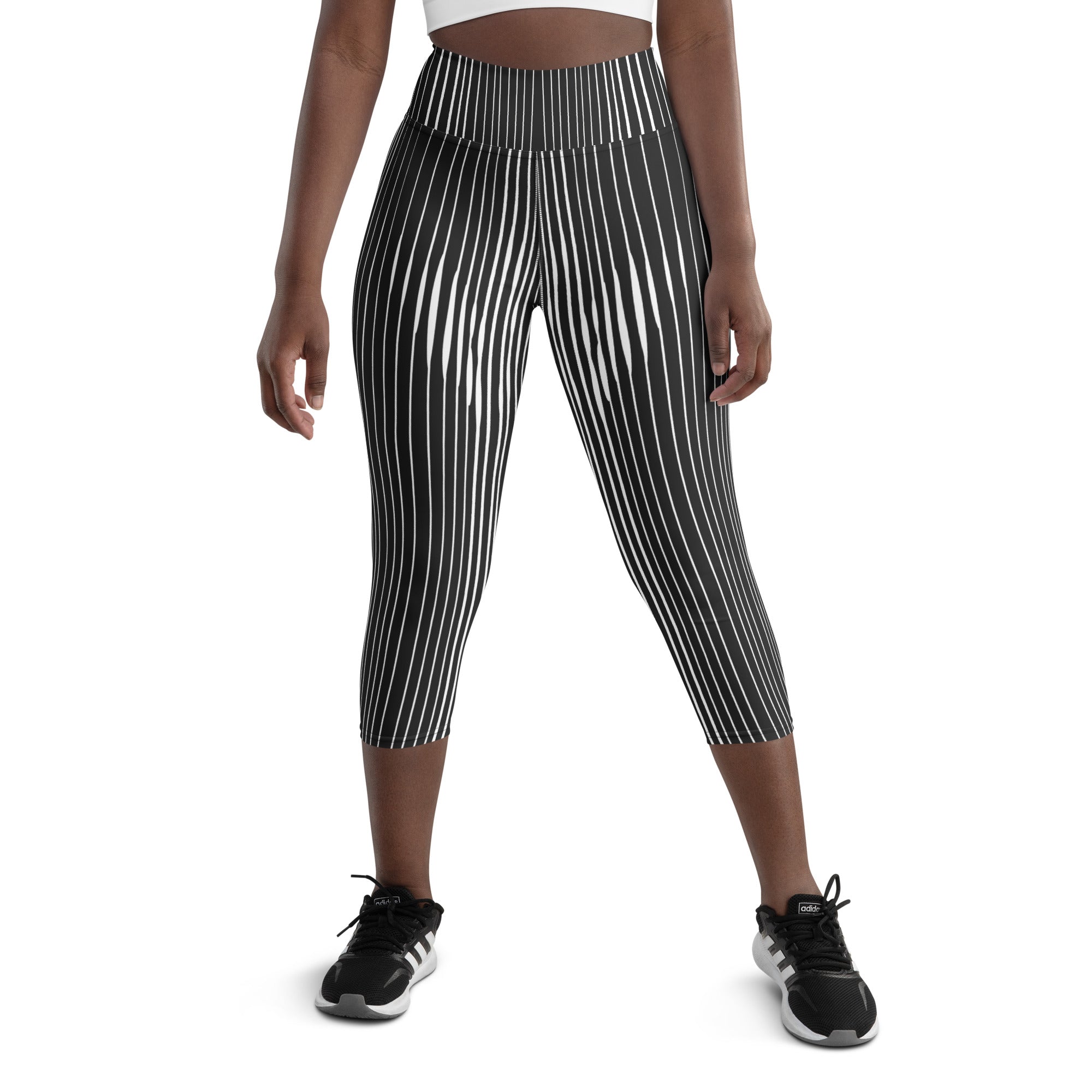 Pinstripe Illusion Yoga Capris
