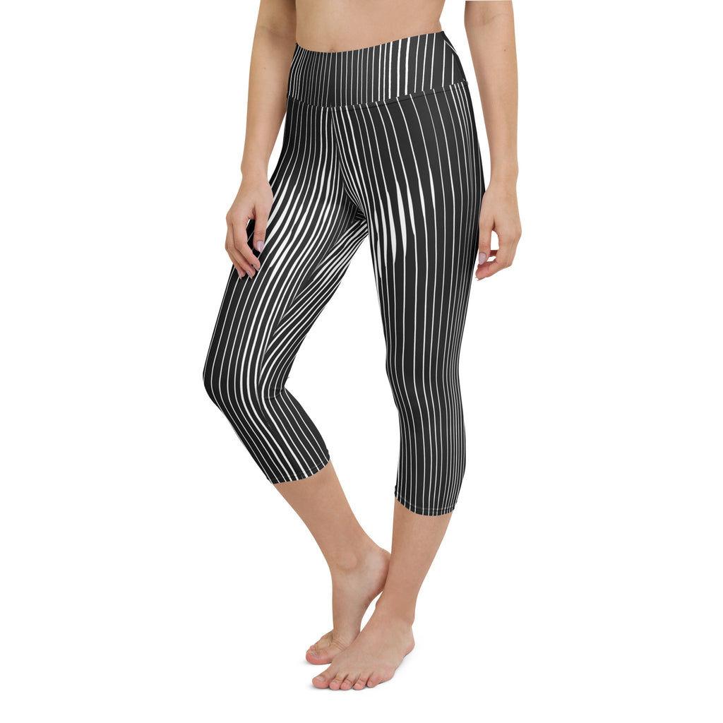 Pinstripe Illusion Yoga Capris