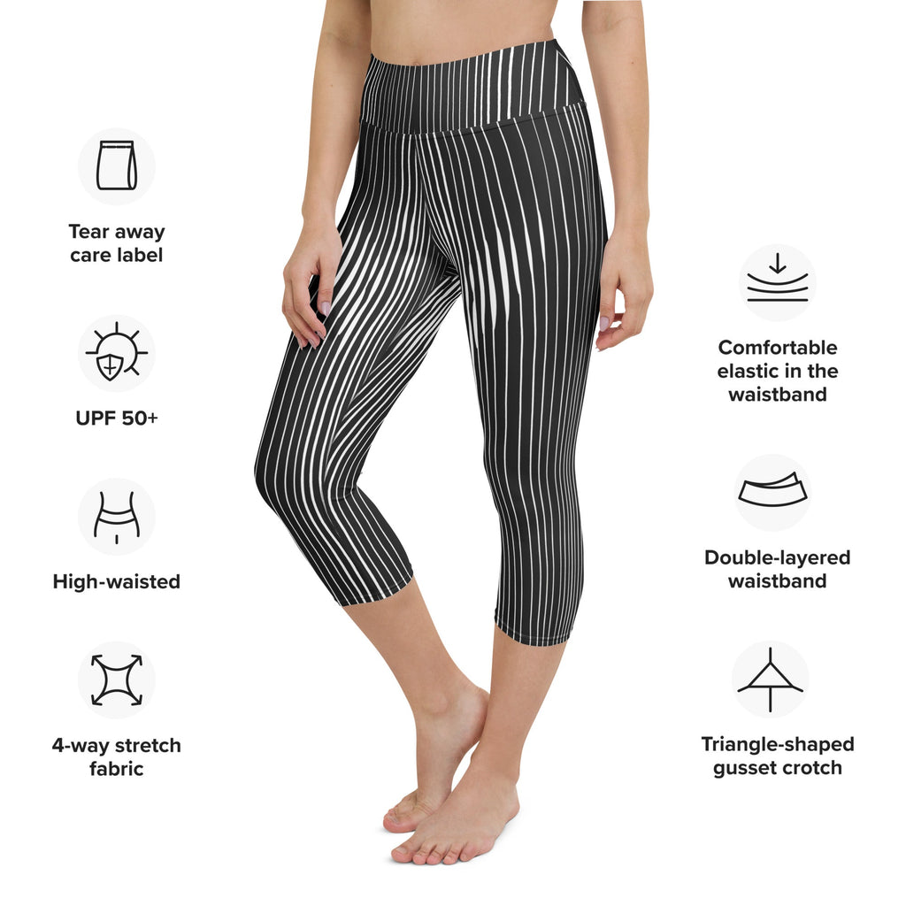 Pinstripe Illusion Yoga Capris