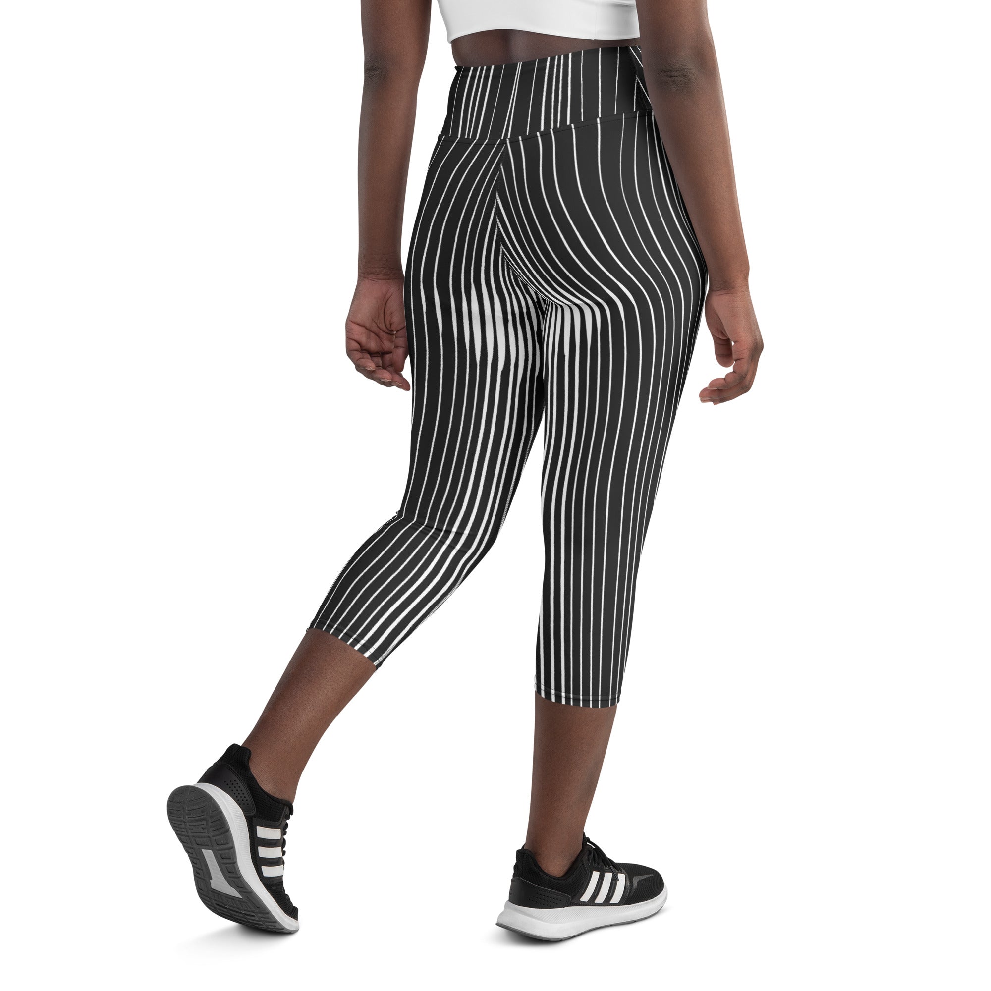Pinstripe Illusion Yoga Capris