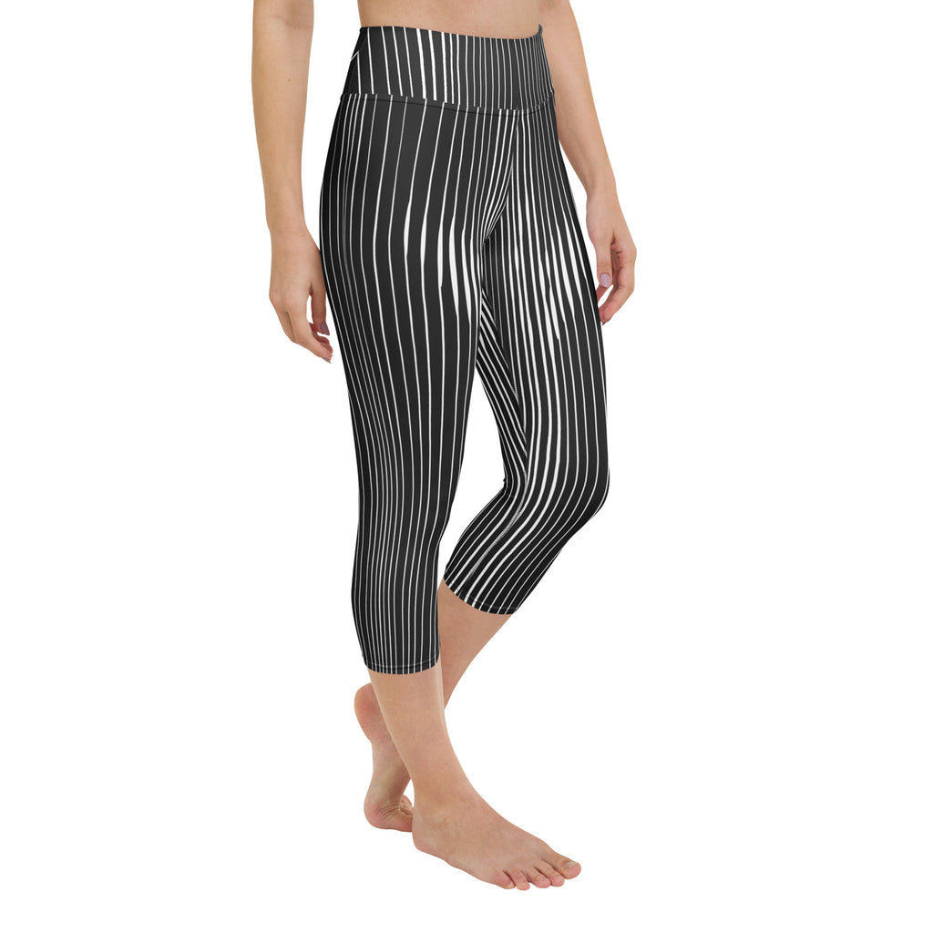 Pinstripe Illusion Yoga Capris