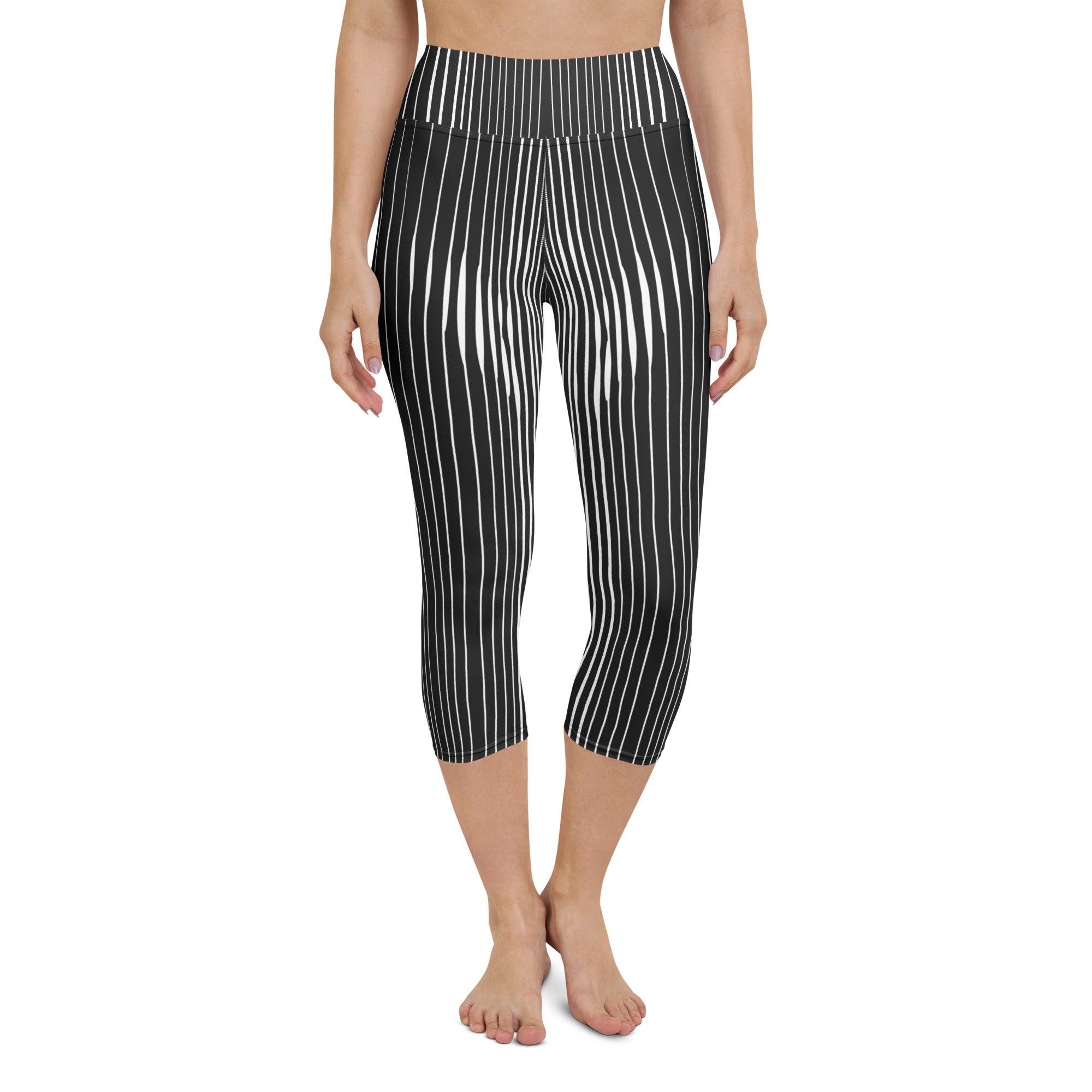 Pinstripe Illusion Yoga Capris