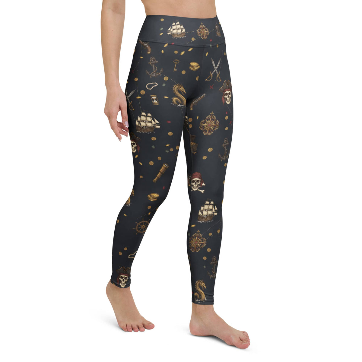 Pirate Skeleton Yoga Leggings