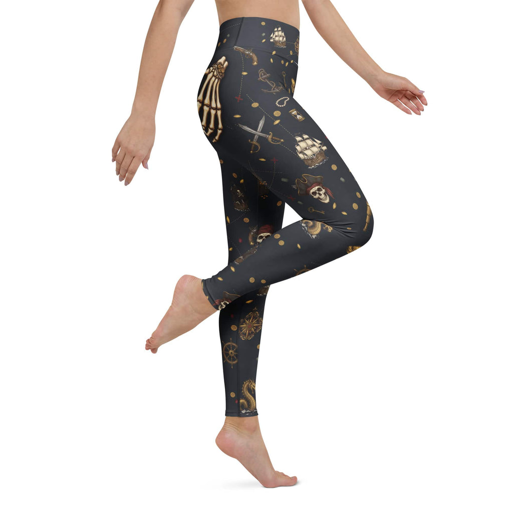 Pirate Skeleton Yoga Leggings