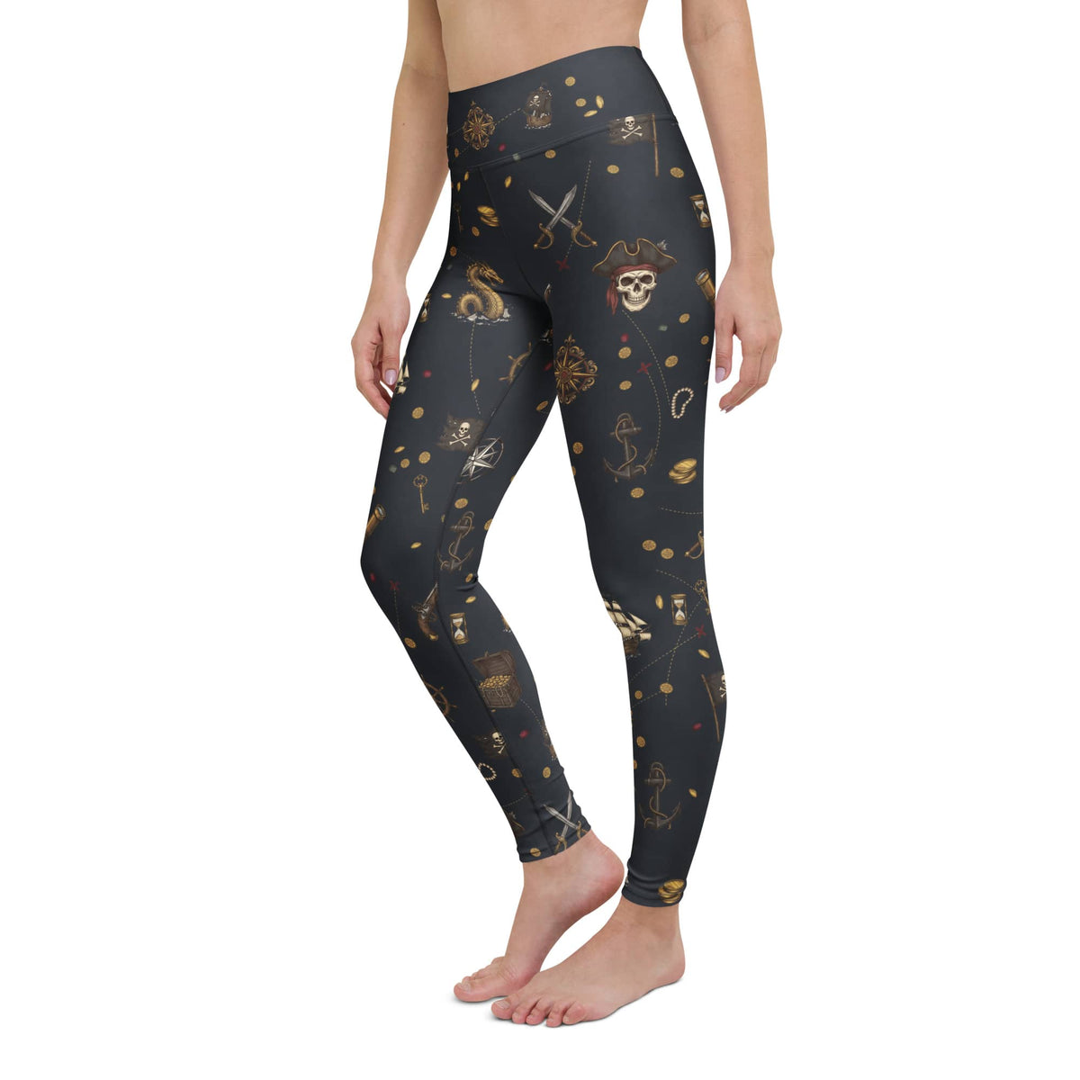 Pirate Skeleton Yoga Leggings