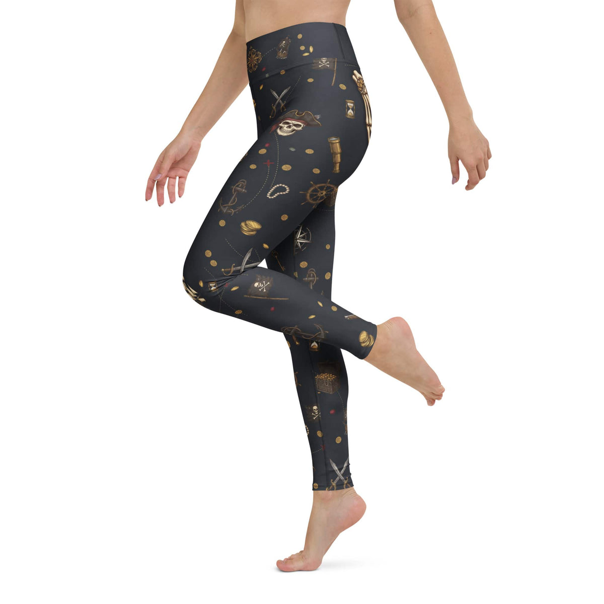 Pirate Skeleton Yoga Leggings