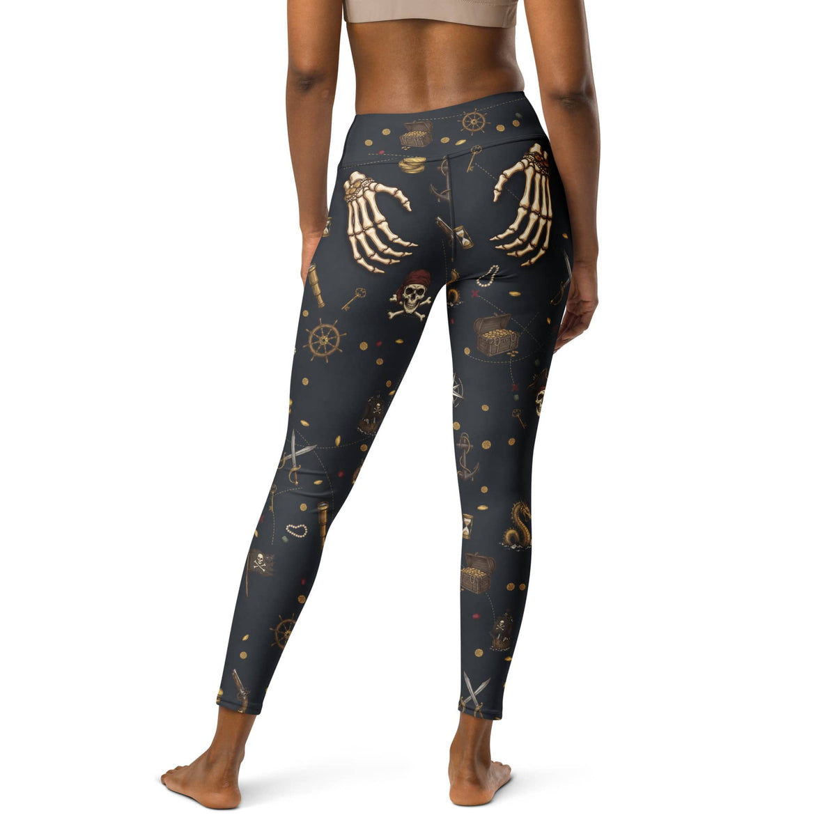 Pirate Skeleton Yoga Leggings