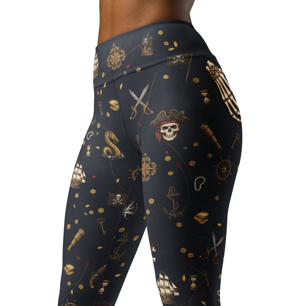 Pirate Skeleton Yoga Leggings