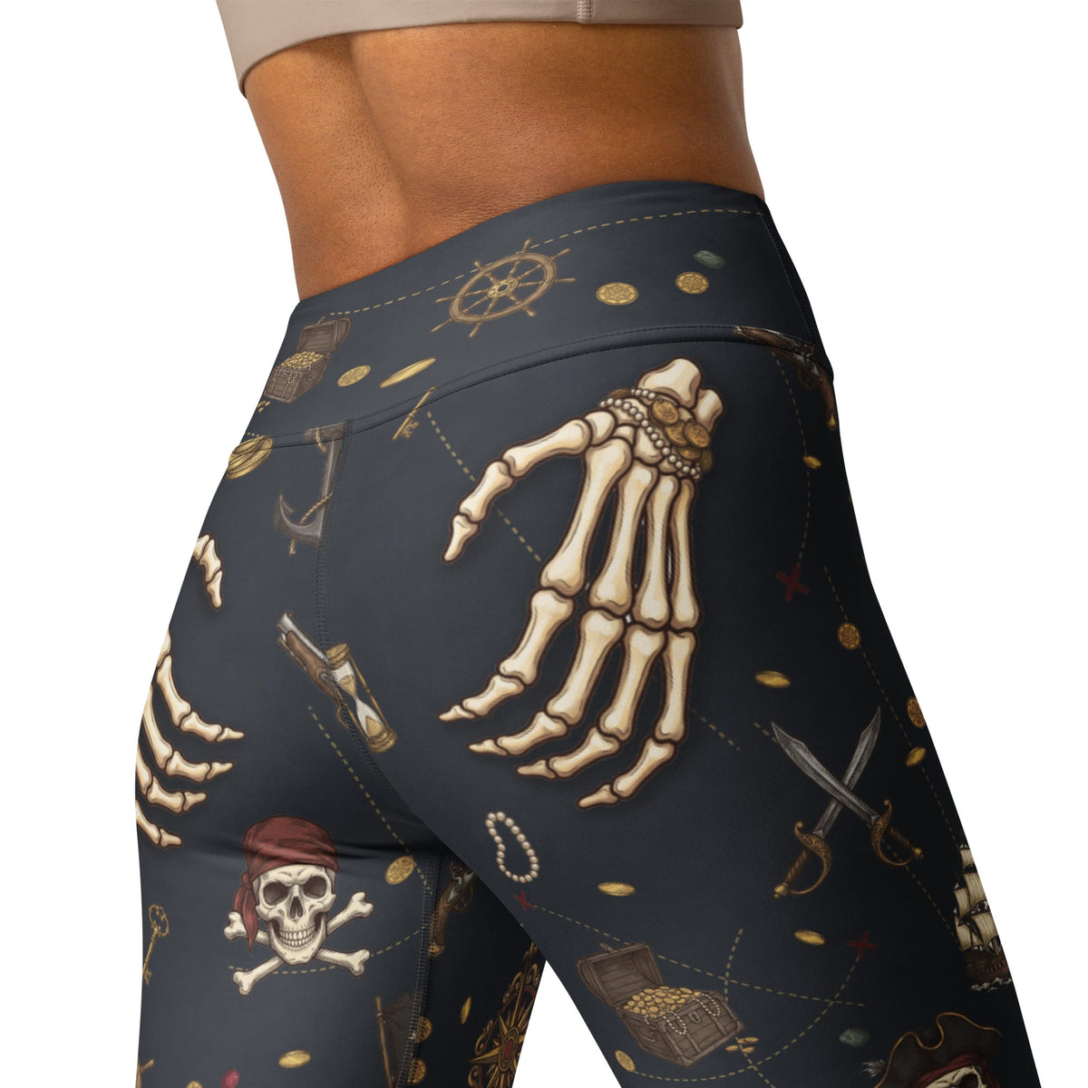 Pirate Skeleton Yoga Leggings