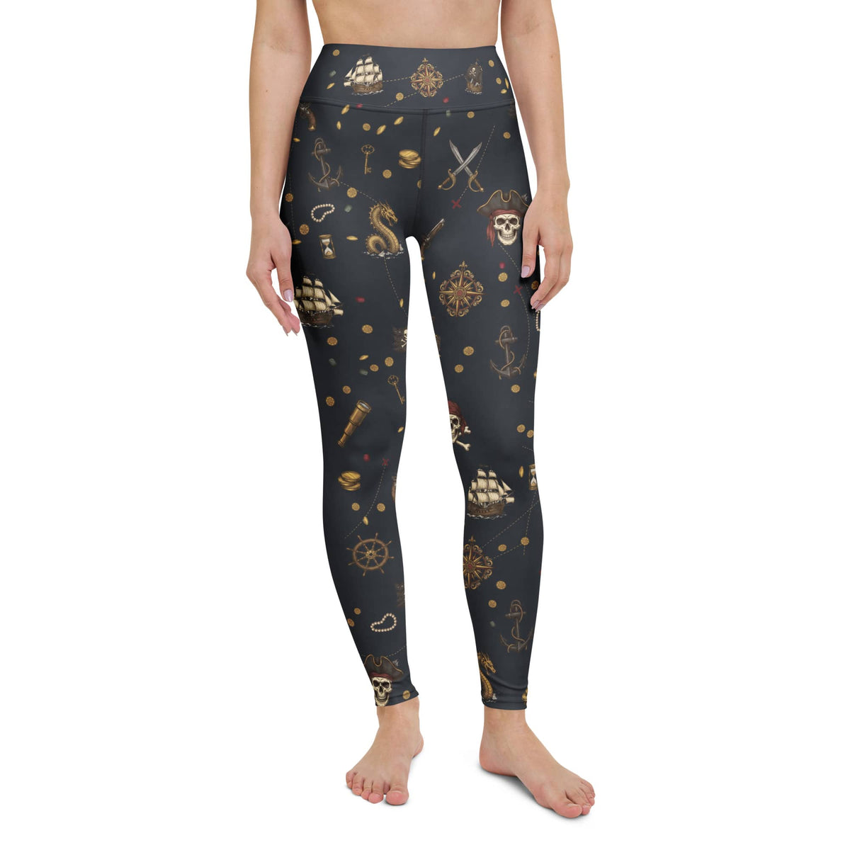 Pirate Skeleton Yoga Leggings