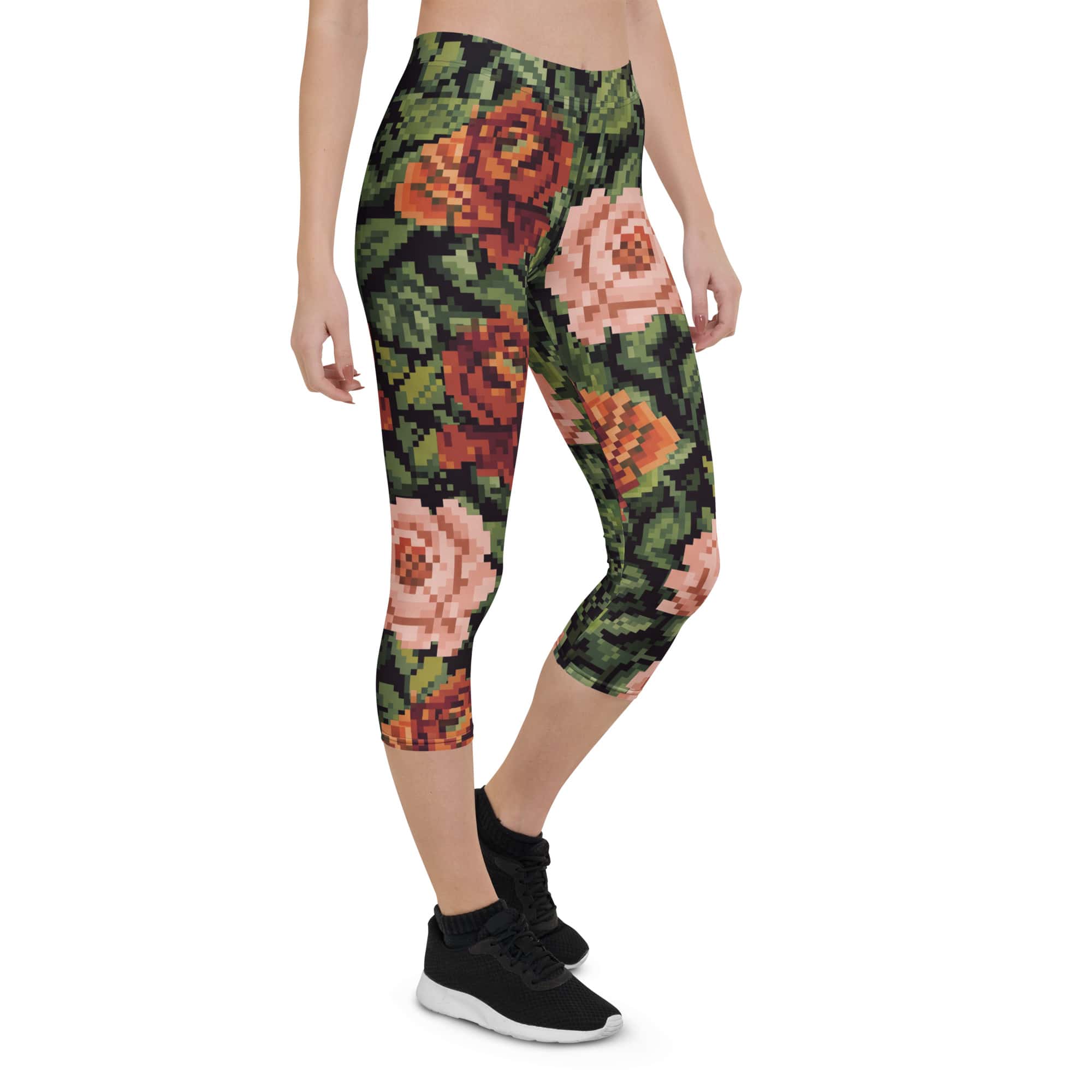 Pixel Floral Capris