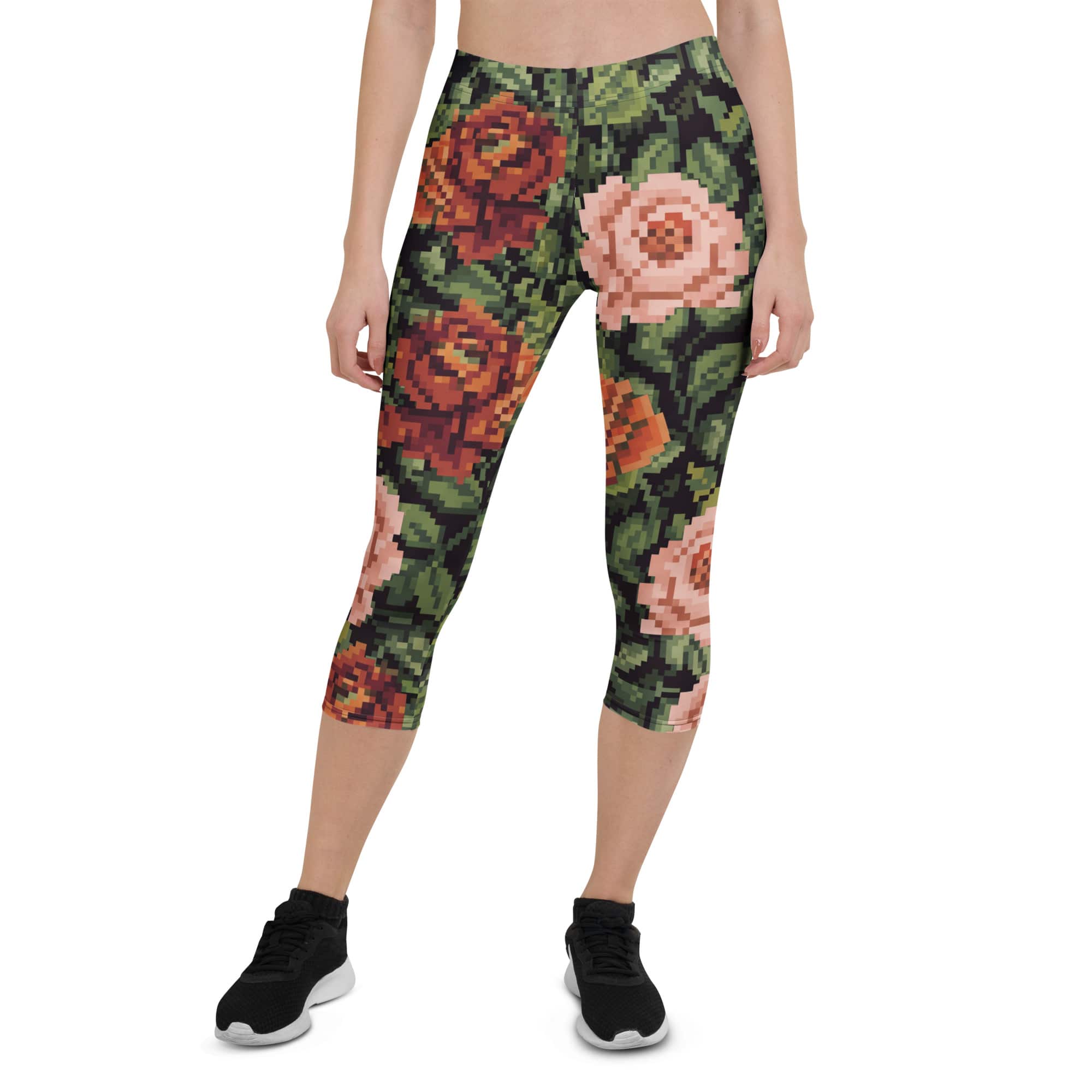 Pixel Floral Capris