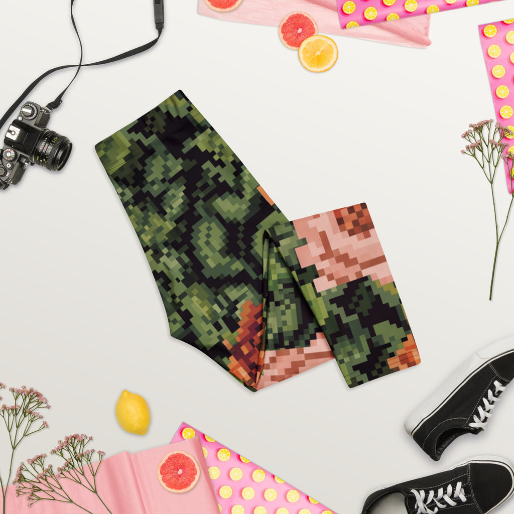 Pixel Floral Capris