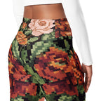 Pixel Floral Flare Leggings