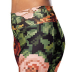 Pixel Floral Flare Leggings