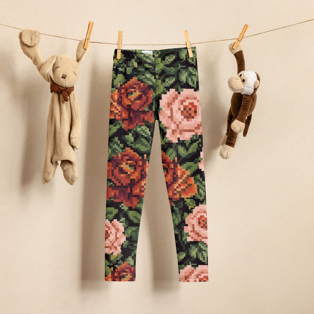 Pixel Floral Kid's Leggings