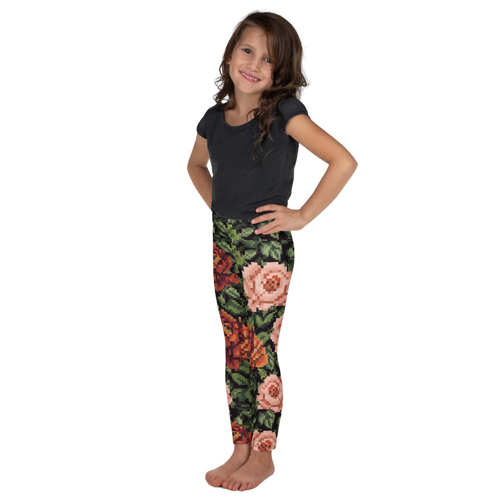 Pixel Floral Kid's Leggings