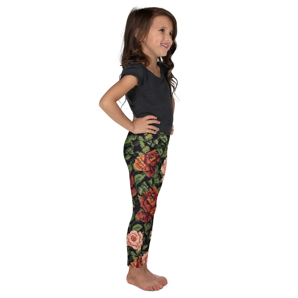 Pixel Floral Kid's Leggings