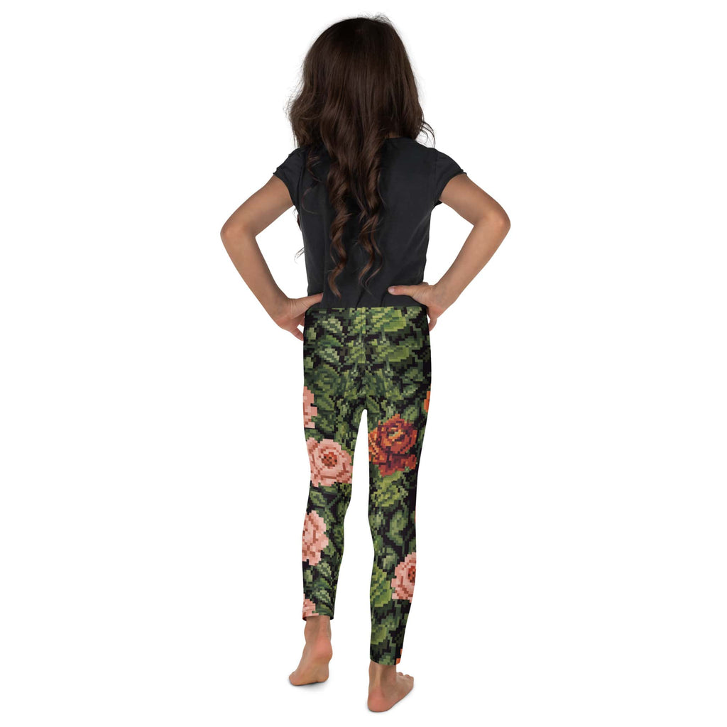 Pixel Floral Kid's Leggings