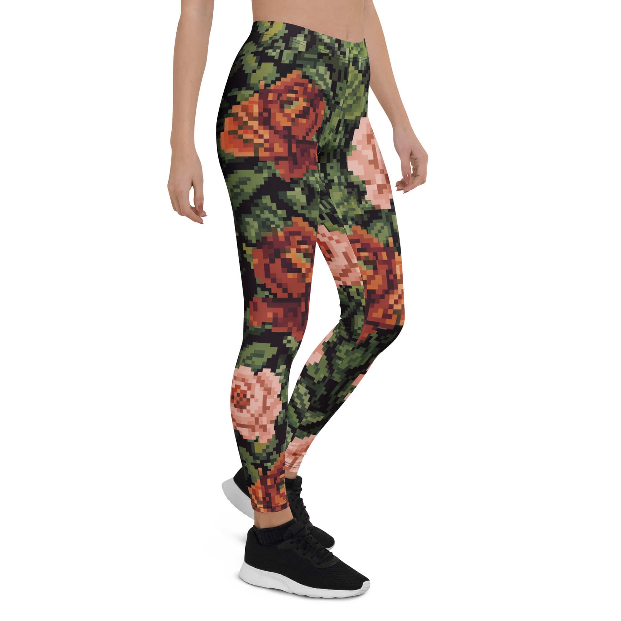 Pixel Floral Leggings