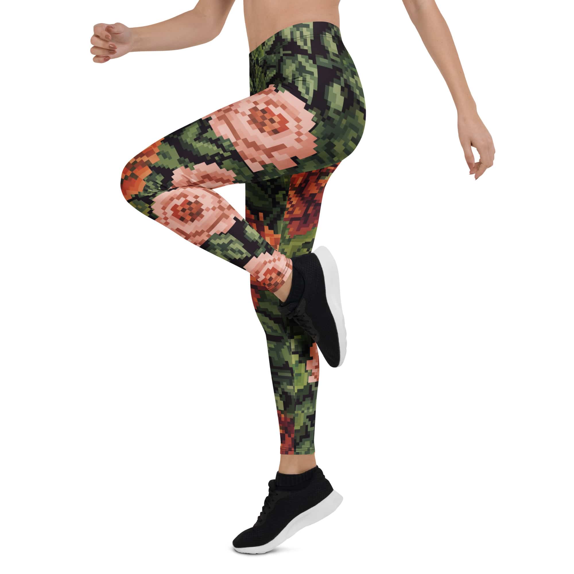 Pixel Floral Leggings