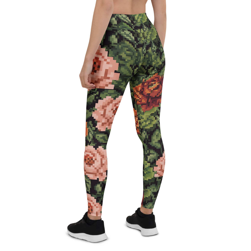 Pixel Floral Leggings