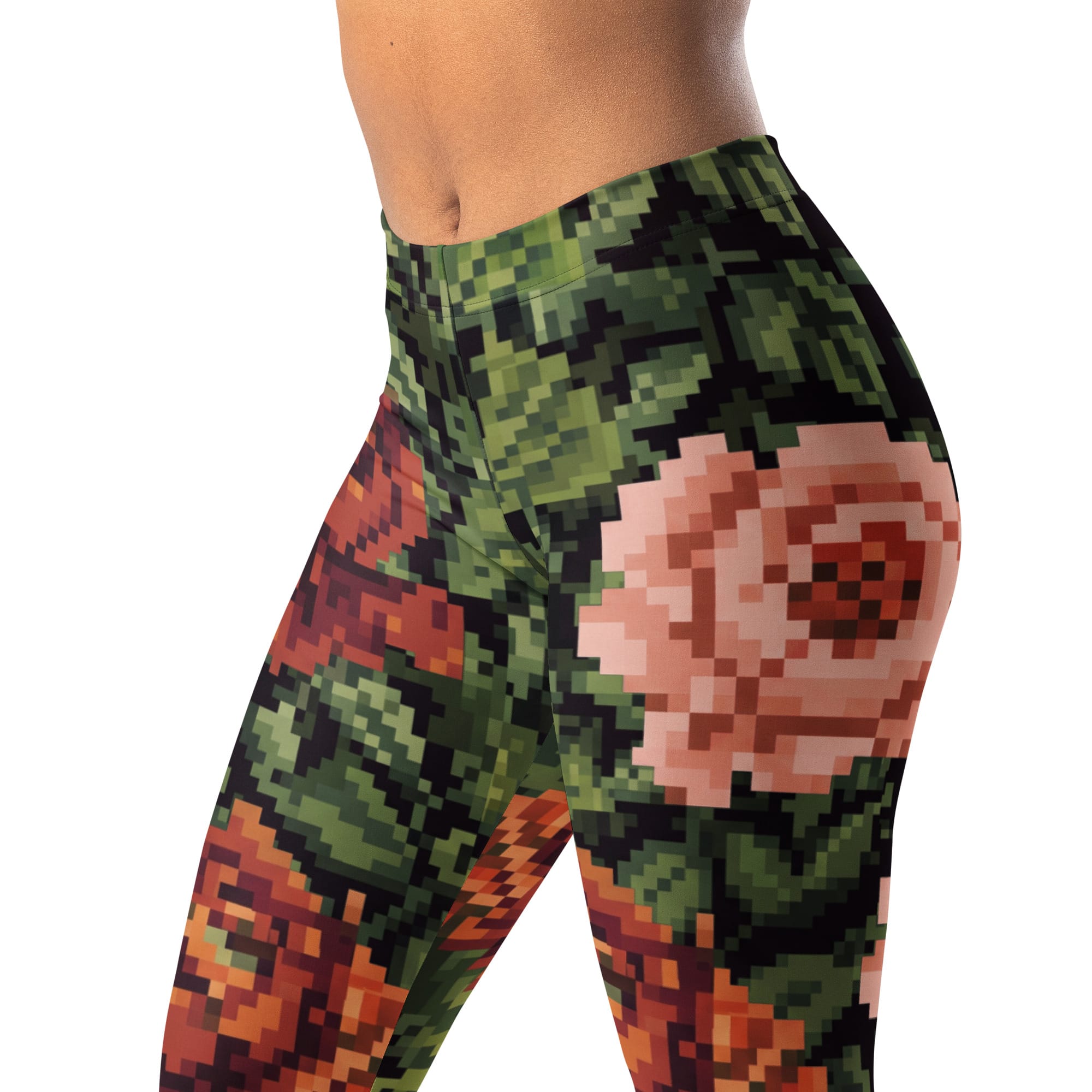 Pixel Floral Leggings