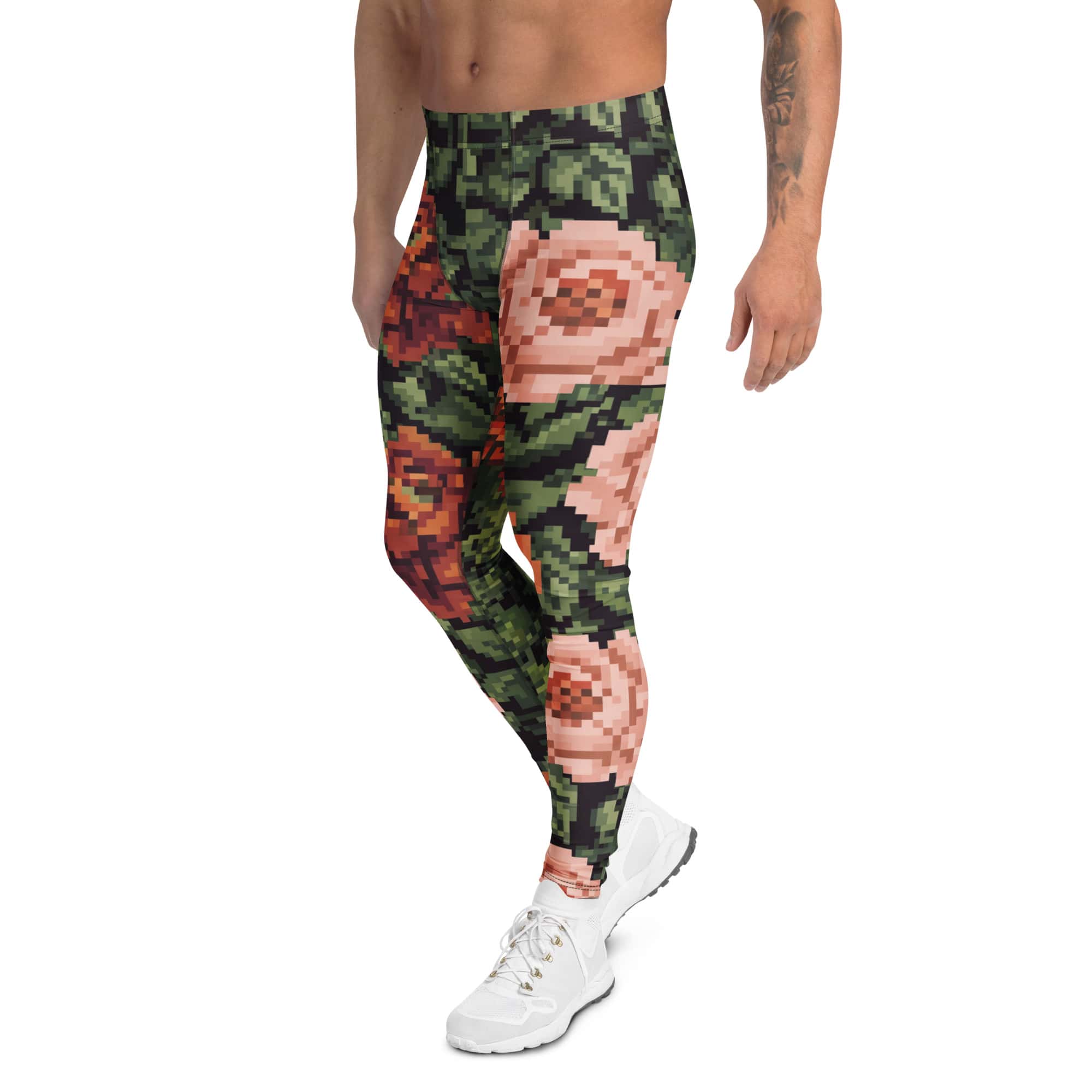 Pixel Floral Men's Leggings