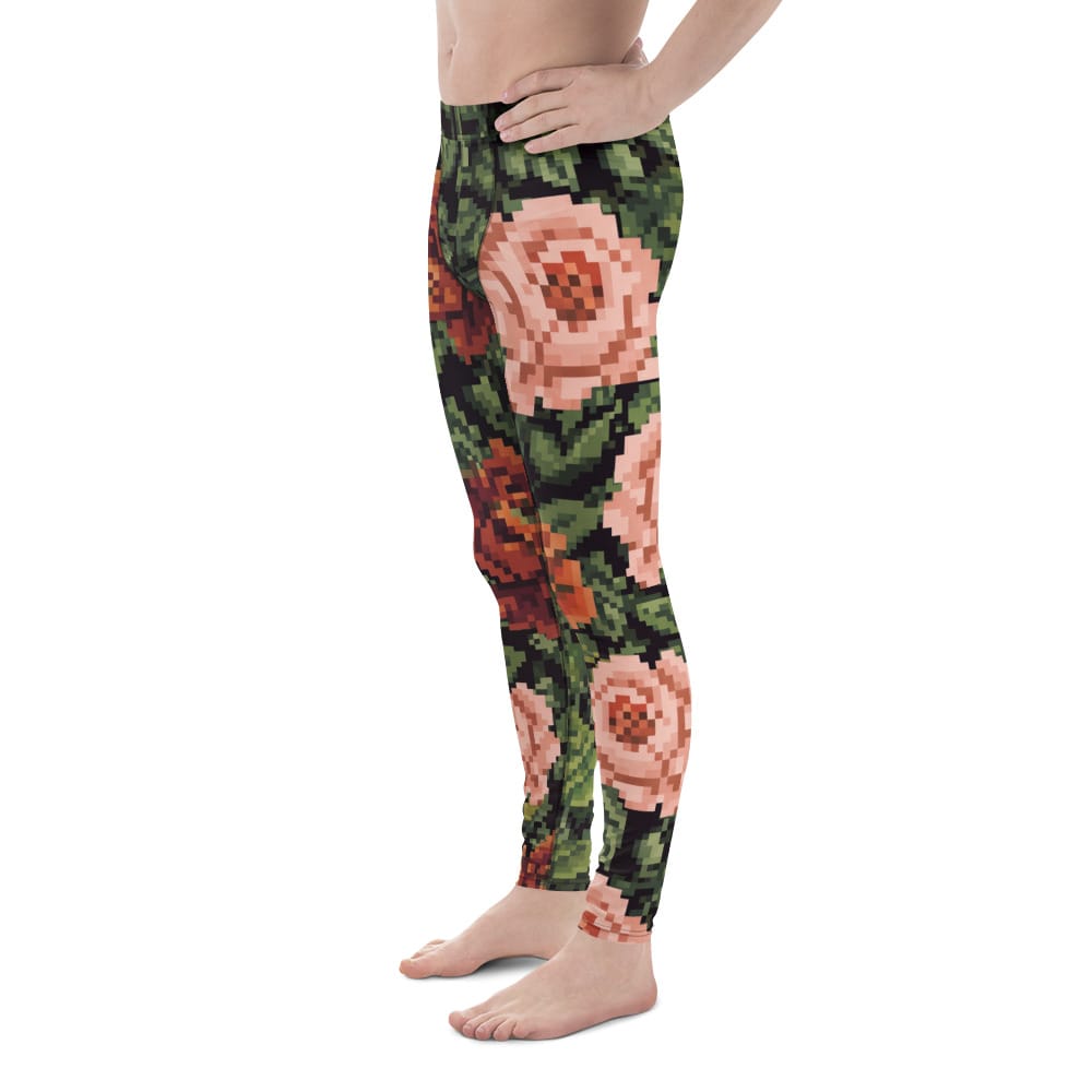 Pixel Floral Men's Leggings
