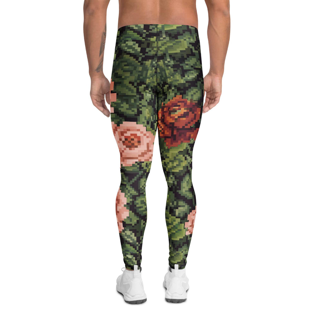 Pixel Floral Men's Leggings