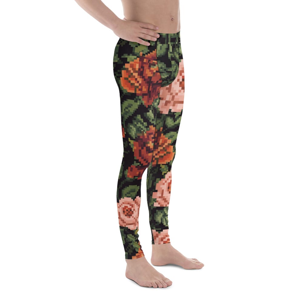 Pixel Floral Men's Leggings