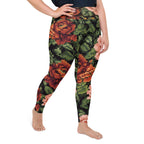 Pixel Floral Plus Size Leggings