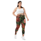 Pixel Floral Plus Size Leggings