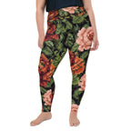 Pixel Floral Plus Size Leggings