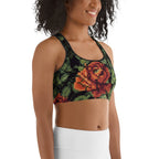 Pixel Floral Sports Bra