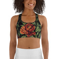 Pixel Floral Sports Bra