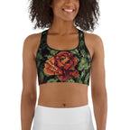 Pixel Floral Sports Bra